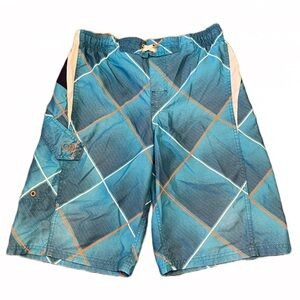 🌊 OP Swim Trunks | Board Shorts | Boys Size XL (14-16) | Blue | Lined